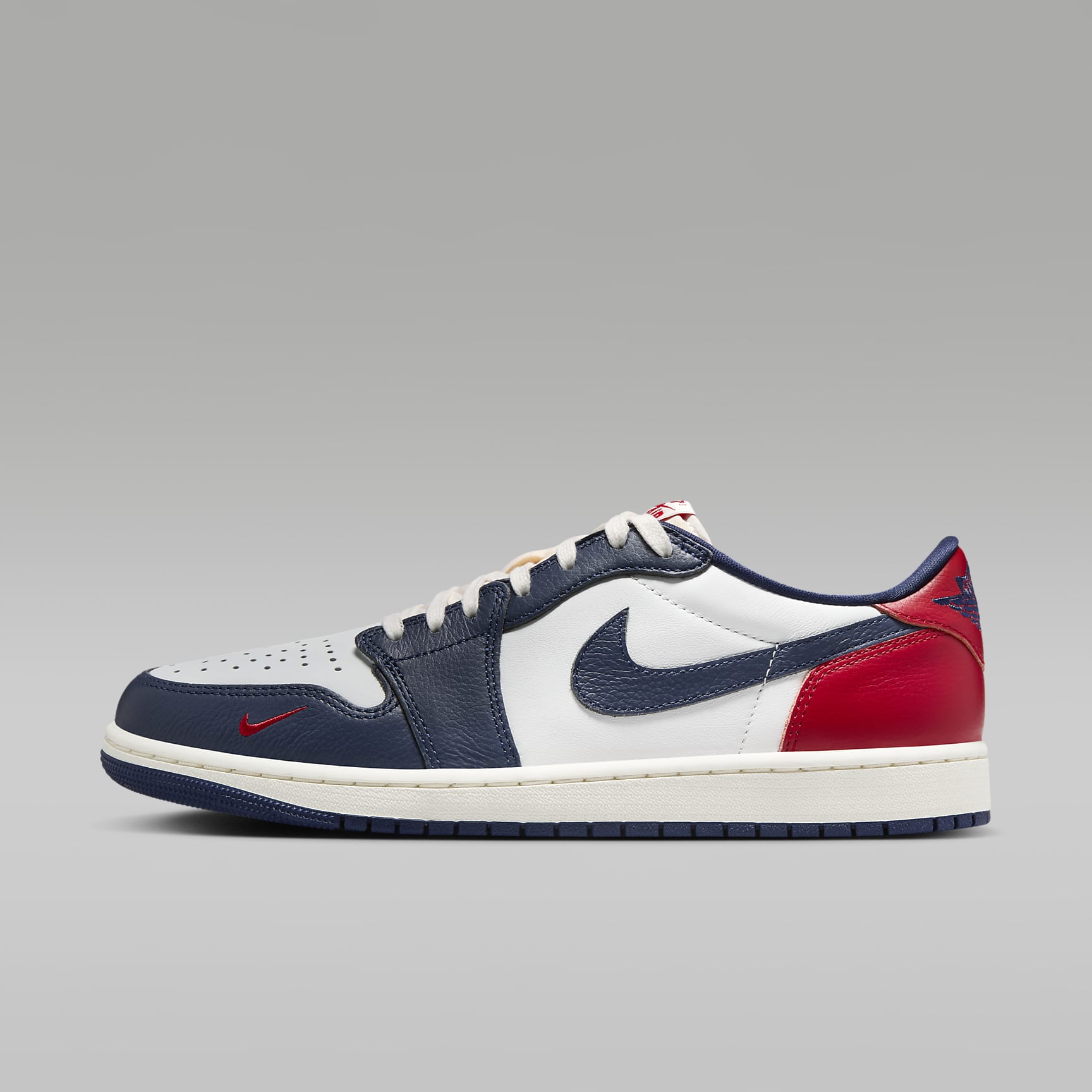 Air Jordan 1 Retro Low 'Gym Red & Midnight Navy' Men's Shoes. Nike ID